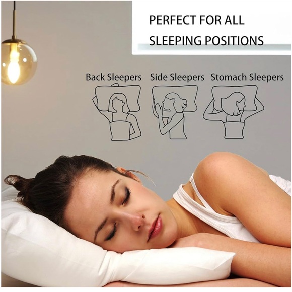 New Goose Down Feather White Quilted Pillow Hotel Collection Queen Size - Picture 1 of 5